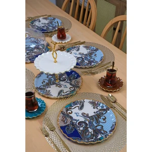 Sartre Cobalt 22 Parça Servis Tea Time