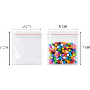  kilitli torba 6 * 7 cm 100 adet