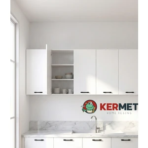 Toprak Mobilya 180 cm Mutfak Dolabı Üst Modül Beyaz