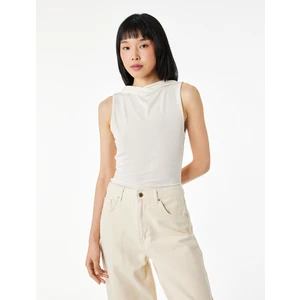 Buzzy Kumaş Basic Kolsuz Kapüşonlu Top