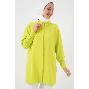 Kadın Uzun Gömlek Tunik 5945 - E.yeşil