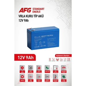 Blue Battery 12 VOLT 9 AMPER KURU TİP AKÜ 12 V 9 AH BL
