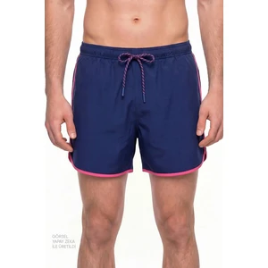 Erkek Lacivert Pink Binding Şort