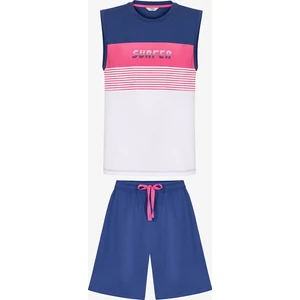 Erkek White Surf Pijama Takımı