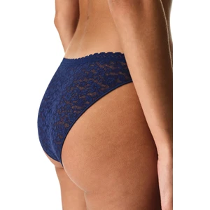 Lacivert Easy Lace Dantel V Model Slip Külot