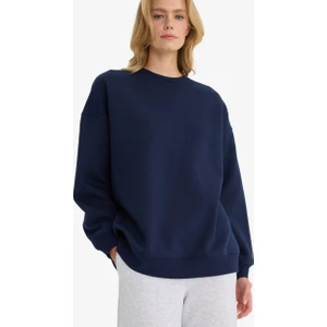 Oversıze Basıc Kalın Sweatshirt F9628AX25AU