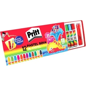 12 Renk Pastel Boya Karton Kutu