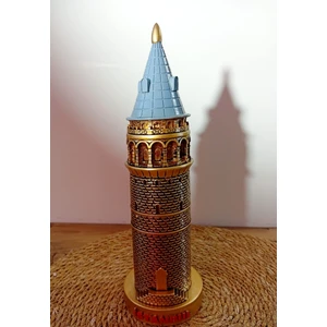 Hediye Seviyorum Galata Kulesi Biblo Altın Orta 29CM