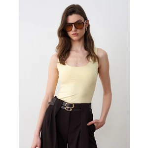 20977 Kalın Askılı Basic Atlet-Açık Sarı