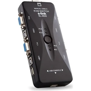 Sl-4605 4 Port Kablolu Usb Manuel Kwm Switch