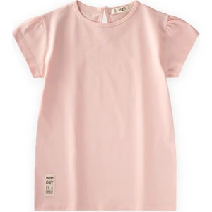 Etiketli Tunik 4-12 Yaş Pudra Pembe