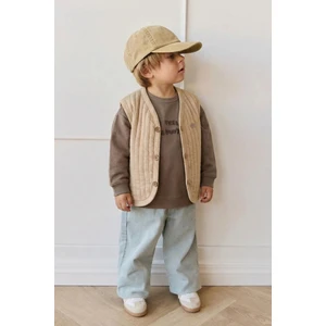 Kapitone Yelek 0-6 Yaş Bej