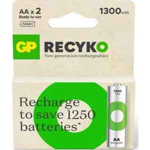 AA 1300 mAh Şarjlı Kalem Pil 2'li Paket GP130AAHCEMTR-2GB