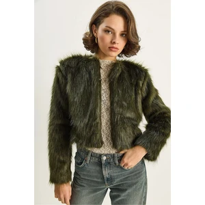 Kadın Suni Kürkllü Astarlı Mont