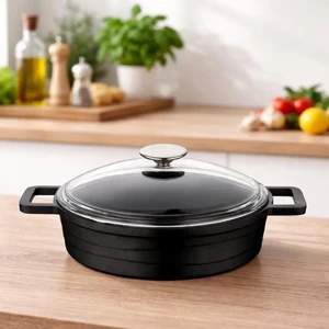 28 cm Döküm Basık Tencere