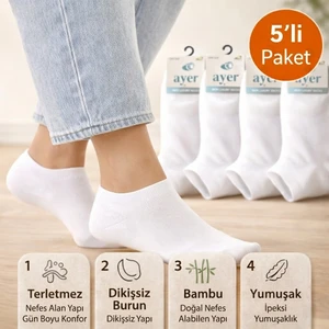Bambu Patik Çorap 5'li Paket Unisex