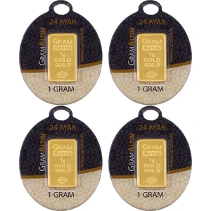 4  Adet  1 gr 24 Ayar Gram Altın