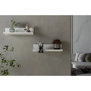 Rubi Duvar Rafı, Beyaz, Ikili Set, 40 cm