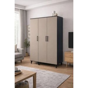 Perlomi Mobilya 2+1 (3 Kapaklı) Çok Amaçlı Modüler Dolap Gardrop