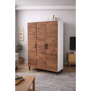 Perlomi Mobilya 2+1 (3 Kapaklı) Çok Amaçlı Modüler Dolap Gardrop