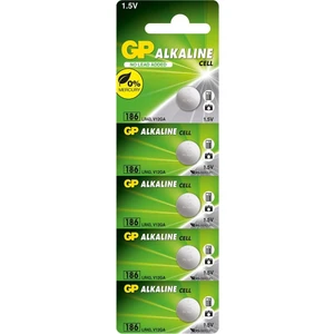 GP186-C5 LR43 AG12 Alkalin Düğme Pil 5'li Paket