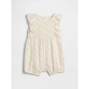 Bebek Krem Gauze Ruffle Romper Tulum