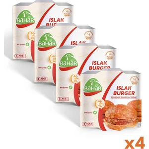 Pişmiş Islak Hamburger 200G x 4 Adet
