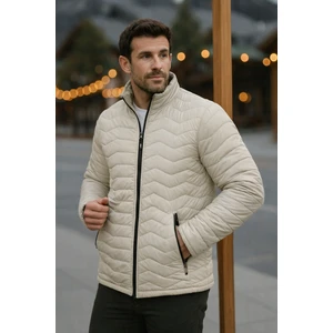 Erkek Trend Premium Krem Şişme Mont