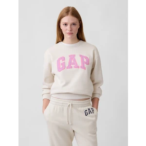 Kadın Krem Gap Logo Sweatshirt