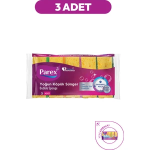Bubble Sünger Düz 5'li Üçlü Set