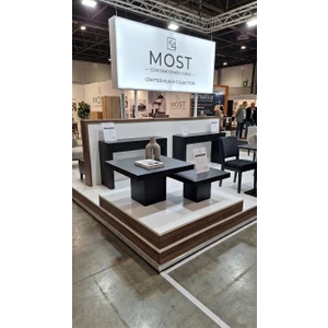 Mobilya Stant Most Marmoris Siyah %100 Mdf Orta Sehpa Set (Evinize Teslim)