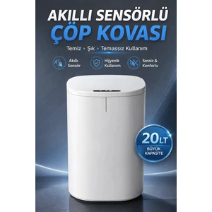 Sensörlü Çöp Kovası 20L Otomatik Kapak Temassız