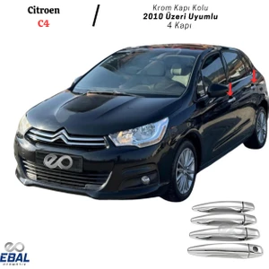 Ebal Oto Citroen C4 Krom Kapı Kolu  4 Kapı  2010-2020 Paslanmaz Çelik