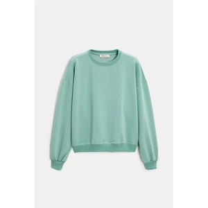 Mint Kadın Oversize Bisiklet Yaka Basic Casual Sweatshirt