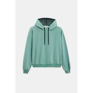 Mint Kadın Oversize Kapüşonlu Basic Hoodie Sweatshirt
