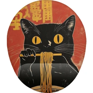 Çinli Kedi Tasarım Bilek Destekli Mouse Pad