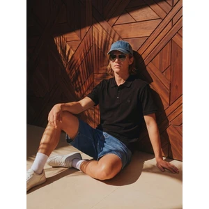 Basic Pike Polo Yaka Siyah T-Shırt