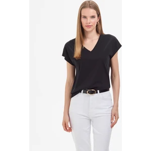 Pierre Cardin Kadın Siyah Regular Fit Basic Tişört 50325454-VR046