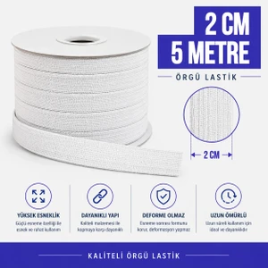 2 cm Eninde 5 Metre Paça ve Don Lastiği