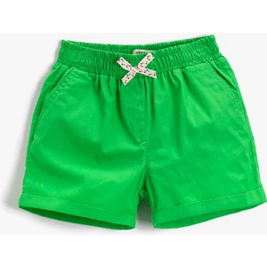 Basic Fiyonklu Şort Pamuklu