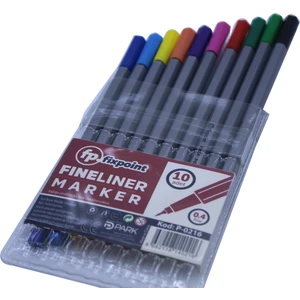 10'lu Renkli Keçeli Kalem 0.4 Ölçü ile Yüksek Kaliteli Fineliner Marker