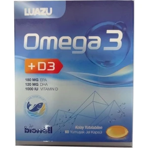Luazu Omega-3 + D3 60 Yumuşak Jel Kapsül