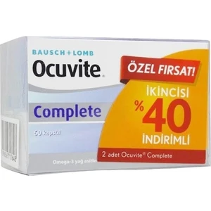 Bausch + Lomb Ocuvite Complete 60 Kapsül - 2'li Fırsat Paketi