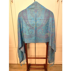 Çift Taraflı Kaşmir İpek Pashmina Şal