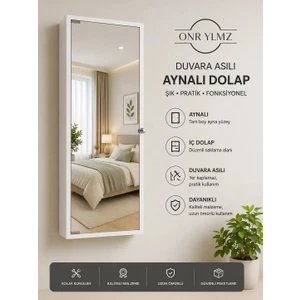 Yc Dekor Duvara Monte Aynalı Takı Dolabı