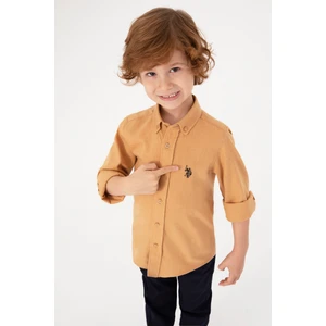 U.s. Polo Assn. Erkek Çocuk Camel Gömlek Basic 50316769-VR015