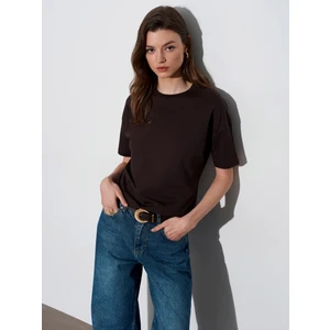 3683 Basic T-Shirt-K.kahve