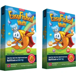 Easyvi̇t Easyfishoil Multi  Çiğnenebilir 30 Jel Tablet 2'li Paket