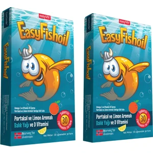 Easyvi̇t Easyfishoil Omega 3 Çiğnenebilir 30 Jel Tablet 2'li Set