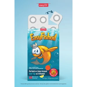 EasyFishoil Omega3 ve Vitamin D Balık Yağı Çiğnenebilir 30 Jel